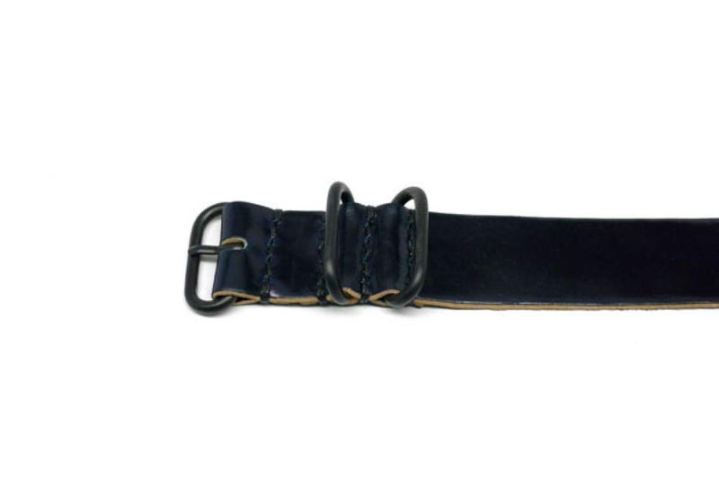 Da Luca حزام ساعة عسكرية قطعة واحدة من دالوكا شيل كوردوفان - Navy (مشبك PVD) : 22mm - Image 4